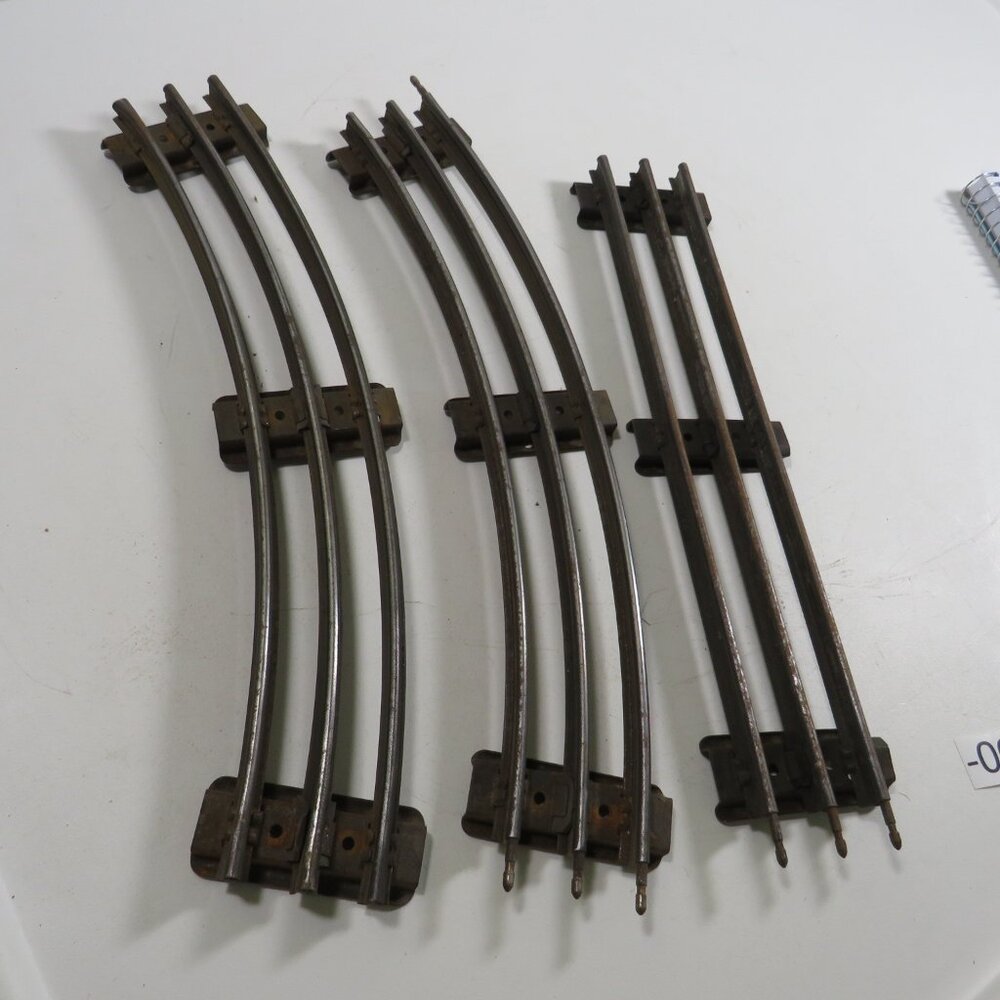 Pre-WWII 1930s Lionel Train Track #6 (3) pieces METAL railroad